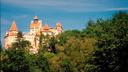 Transylvanias not-so-imposing Draculas Castle near Brasov, Romania.